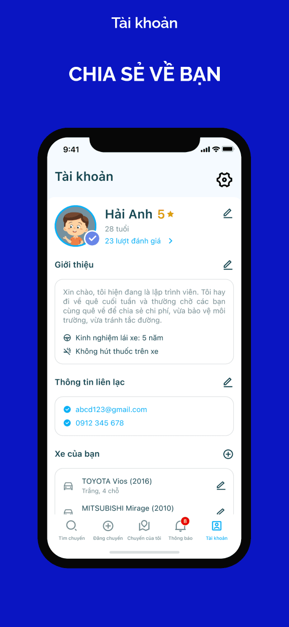 Profile người dùng